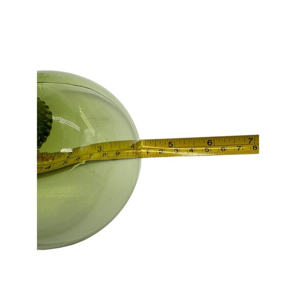 Vintage Lenox Emerald Green Glass Ribbed Pedestal Bowl 5” Tall - Picture 4 of 9